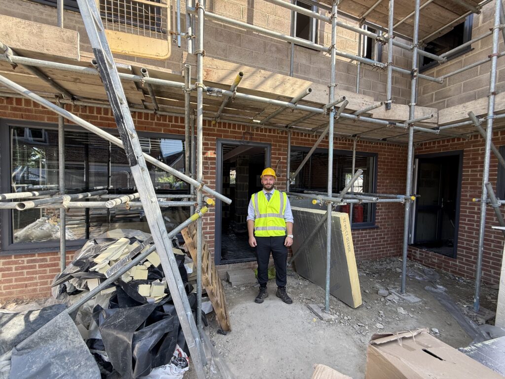 Charlie Hitchman visiting the new Quedgeley Office